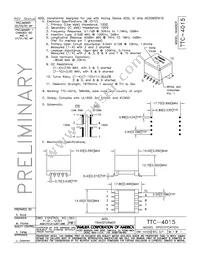 TTC-4015 Datasheet Cover