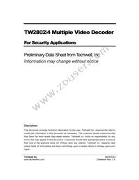 TW2802-FA Datasheet Cover