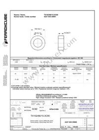 TX102/66/15-3C90 Datasheet Cover