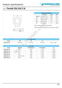 TX29/19/7.6-3E12 Datasheet Cover