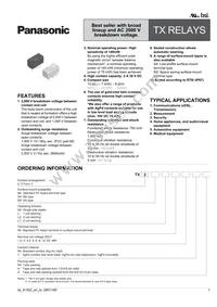 TX2SA-LT-24V-Z Datasheet Cover