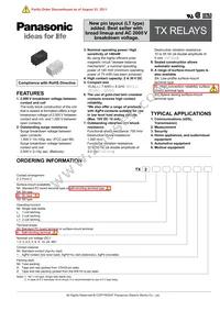 TX2SL-L2-9V-Z Datasheet Cover