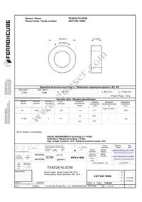 TX40/24/16-3C90 Datasheet Cover