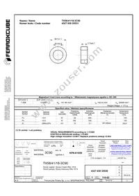 TX58/41/18-3C90 Datasheet Cover