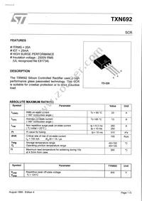 TXN692RG Datasheet Cover