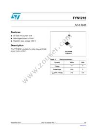 TYN1212RG Datasheet Cover