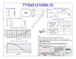 TYS4012100M-10 Datasheet Cover