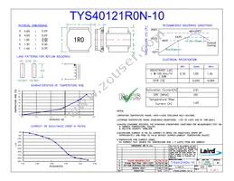 TYS40121R0N-10 Datasheet Cover