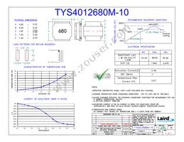 TYS4012680M-10 Datasheet Cover