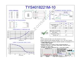 TYS4018221M-10 Datasheet Cover