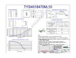 TYS4018470M-10 Datasheet Cover