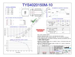 TYS4020150M-10 Datasheet Cover