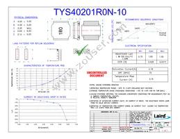 TYS40201R0N-10 Datasheet Cover