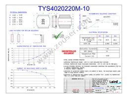 TYS4020220M-10 Datasheet Cover