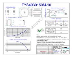 TYS4030150M-10 Datasheet Cover