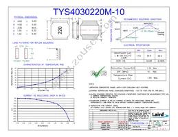 TYS4030220M-10 Datasheet Cover