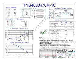 TYS4030470M-10 Datasheet Cover