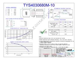 TYS4030680M-10 Datasheet Cover