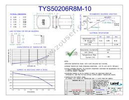 TYS50206R8M-10 Datasheet Cover