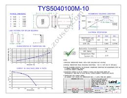 TYS5040100M-10 Datasheet Cover