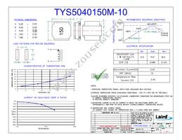 TYS5040150M-10 Datasheet Cover