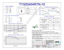 TYS50404R7N-10 Datasheet Cover