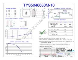 TYS5040680M-10 Datasheet Cover