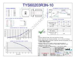 TYS60203R3N-10 Datasheet Cover