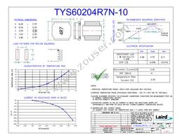 TYS60204R7N-10 Datasheet Cover