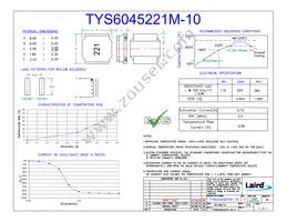 TYS6045221M-10 Datasheet Cover