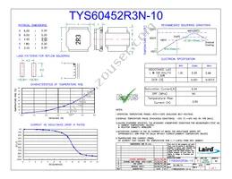TYS60452R3N-10 Datasheet Cover