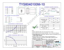 TYS8040100M-10 Datasheet Cover