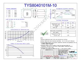 TYS8040101M-10 Datasheet Cover