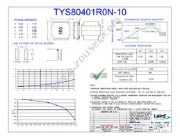 TYS80401R0N-10 Datasheet Cover