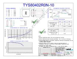 TYS80402R0N-10 Datasheet Cover