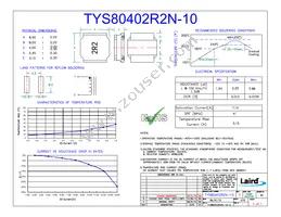 TYS80402R2N-10 Datasheet Cover