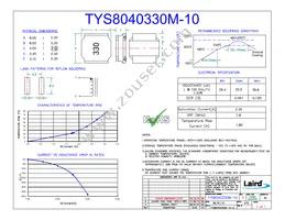 TYS8040330M-10 Datasheet Cover