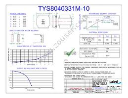 TYS8040331M-10 Datasheet Cover
