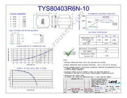 TYS80403R6N-10 Datasheet Cover