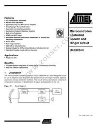 U4037B-NFLY Datasheet Cover