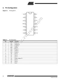 U6805B-MFPG3Y Datasheet Page 2