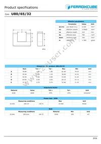 U80/65/32-3C90 Datasheet Cover