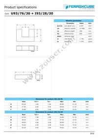 U93/76/30-3C90 Datasheet Cover