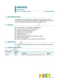 UBA2025T/N1 Datasheet Cover