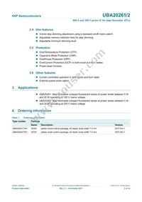 UBA20262T/1 Datasheet Page 2