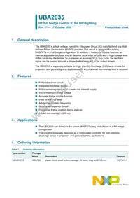 UBA2035TS/N1 Datasheet Cover