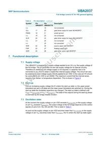 UBA2037TS/N1 Datasheet Page 4