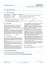 UBA2037TS/N1 Datasheet Page 13