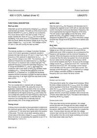 UBA2070P/N1 Datasheet Page 6