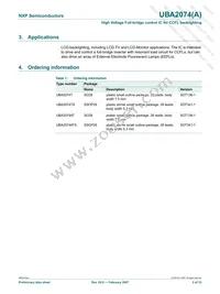 UBA2074ATS/N1 Datasheet Page 2